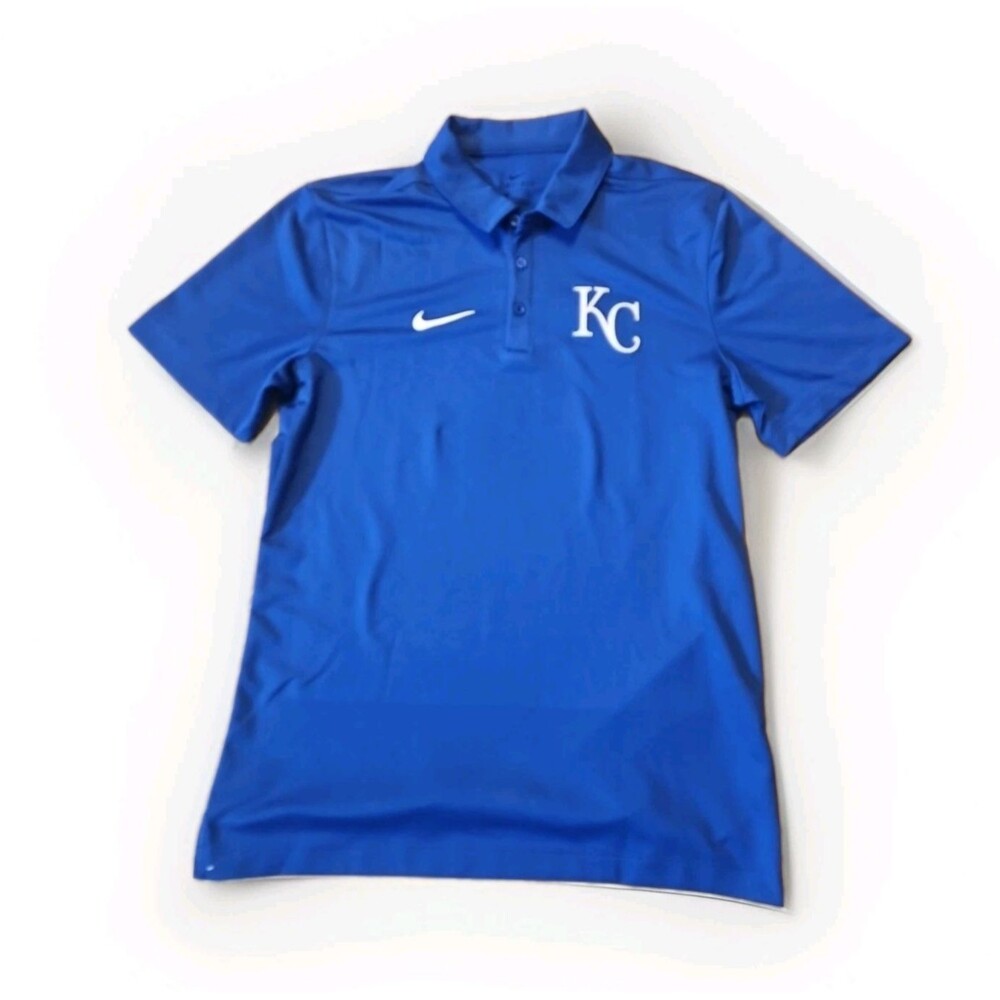 Nike Dri-Fit Kansas City Royals Blue Polo Shirt Men's Small